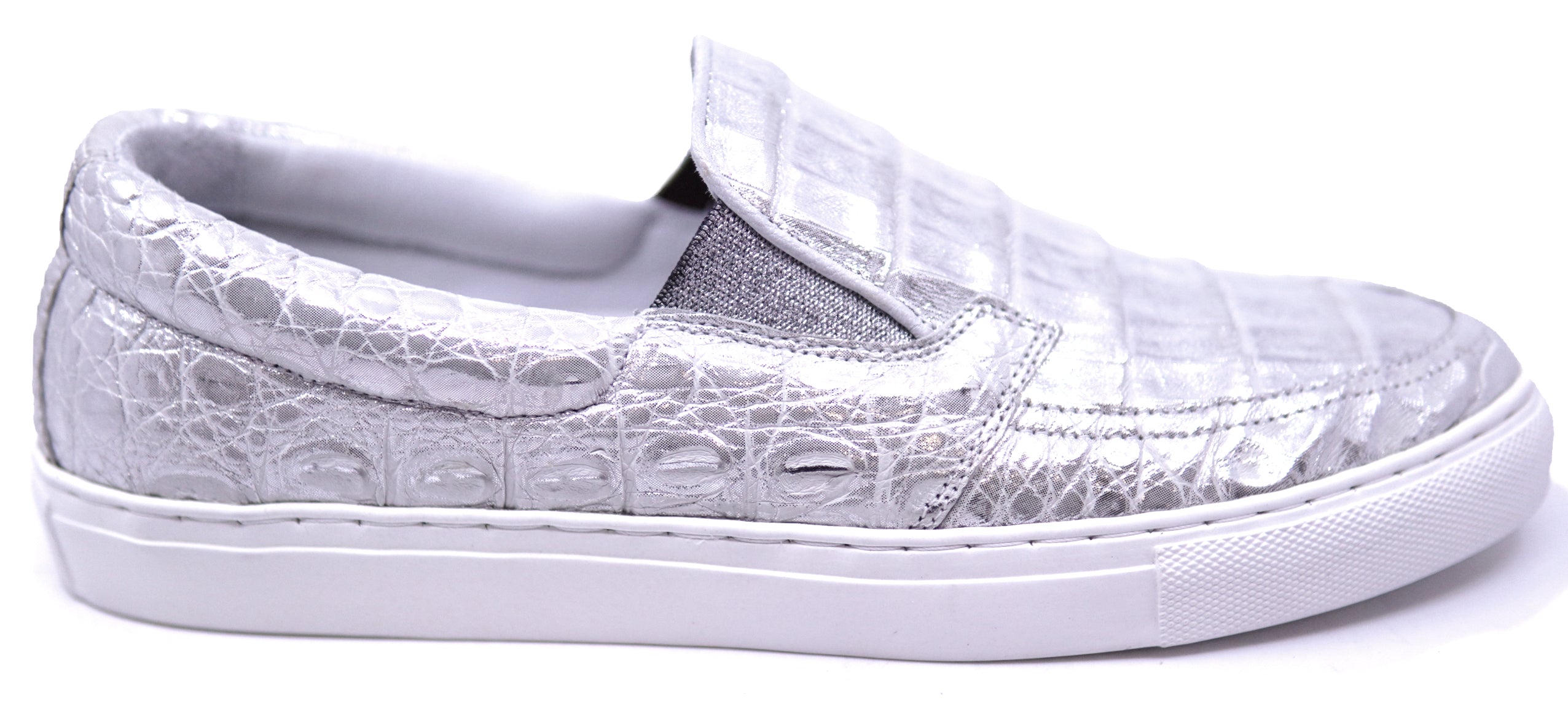 Silver Crocodile Slip-On Sneaker image 0