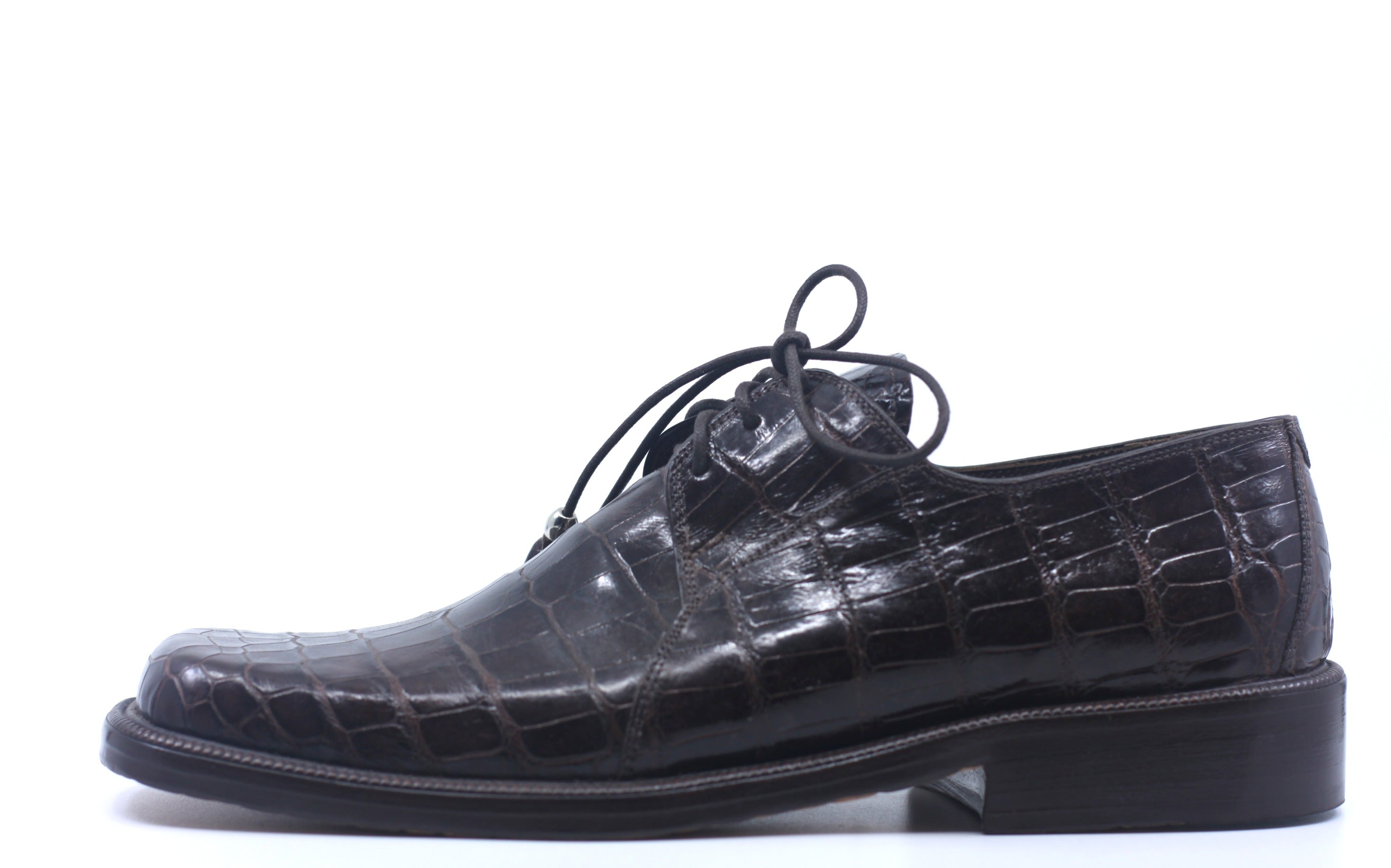 Brown Alligator Belly 1F US Men's 10 EE image 2