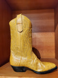 Yellow Ostrich Cowboy Boots US Men's 10.5 image 0