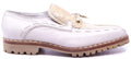 Genuine Beige Stingray & Bone Leather Loafer Dress Shoe image 0