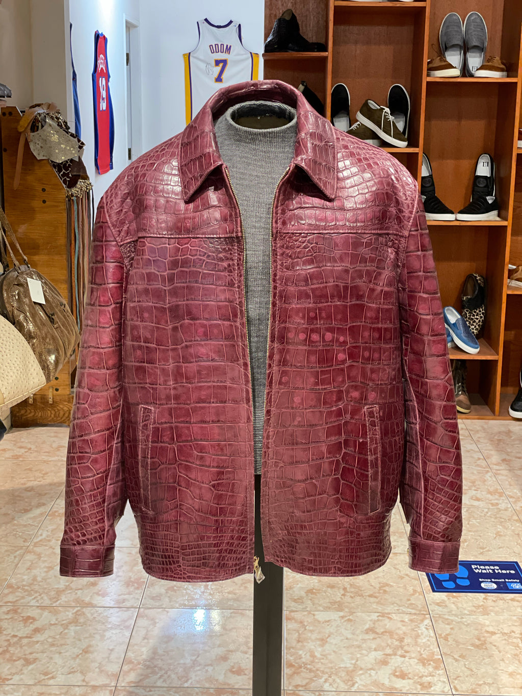 Full Genuine Alligator Belly Jacket US XXL image 0