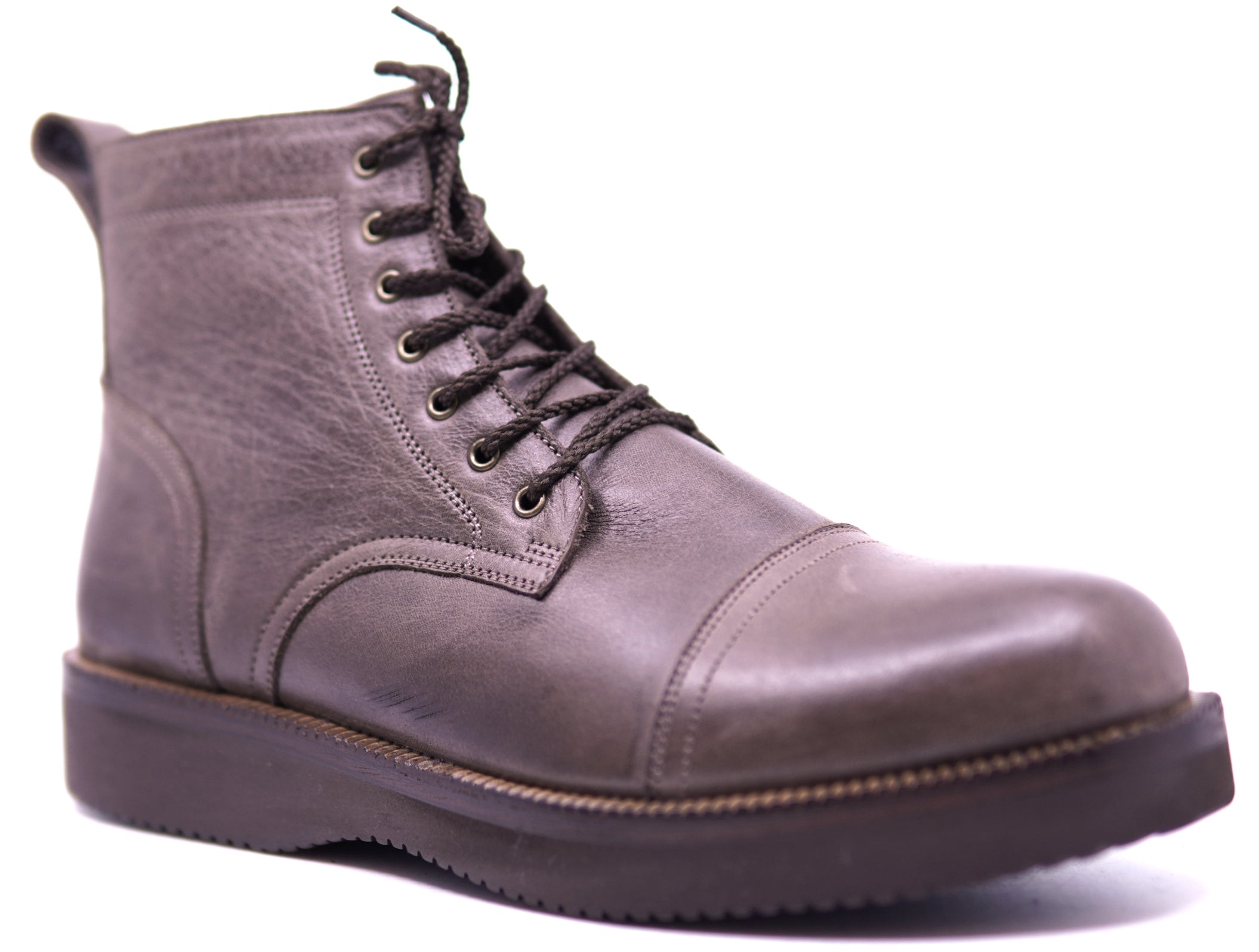 Genuine Leather Cap Toe Boots 9.5-US Men's 9.5 image 2