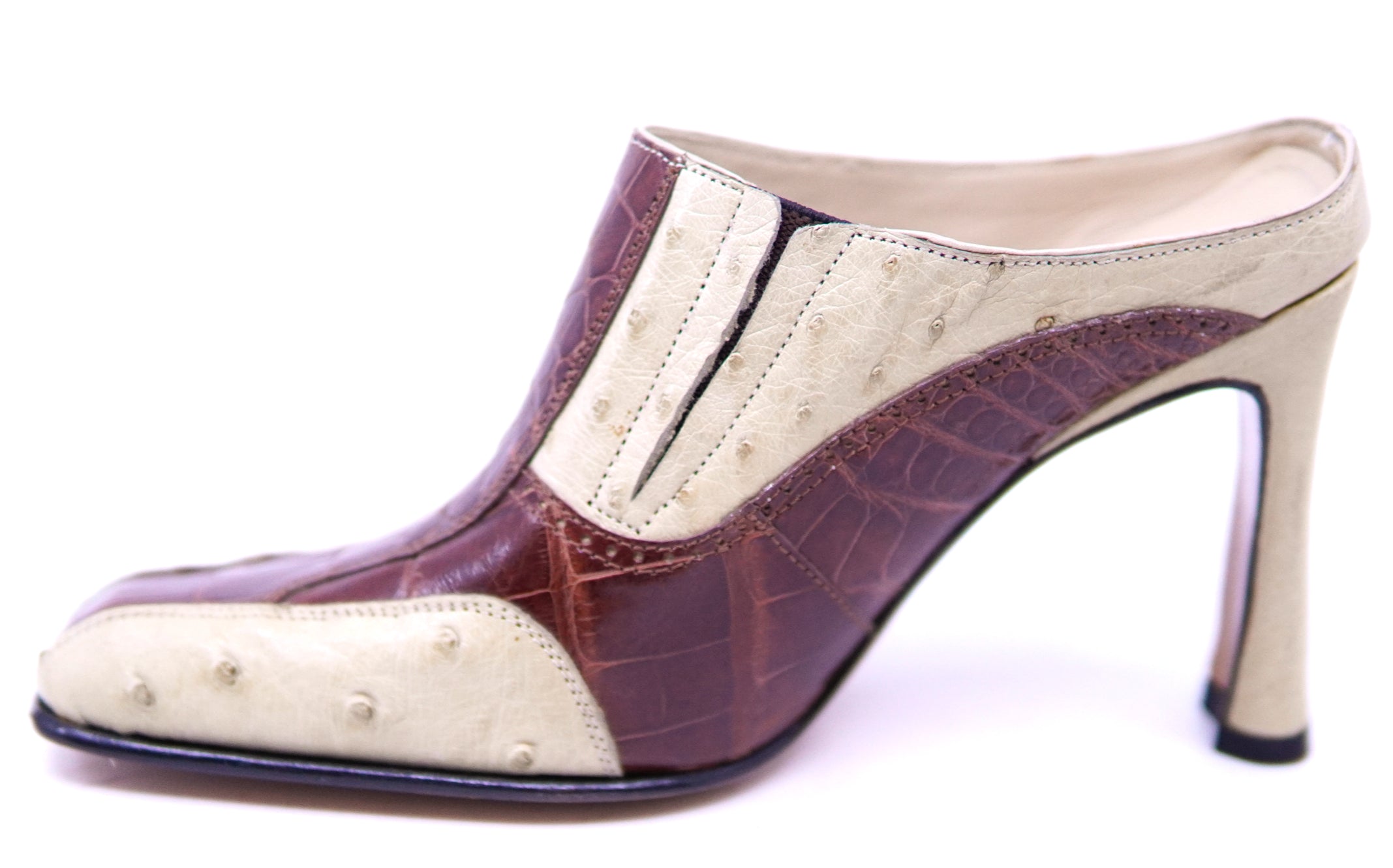 Alligator & Ostrich Mule Heels US Women's 5.5 image 2
