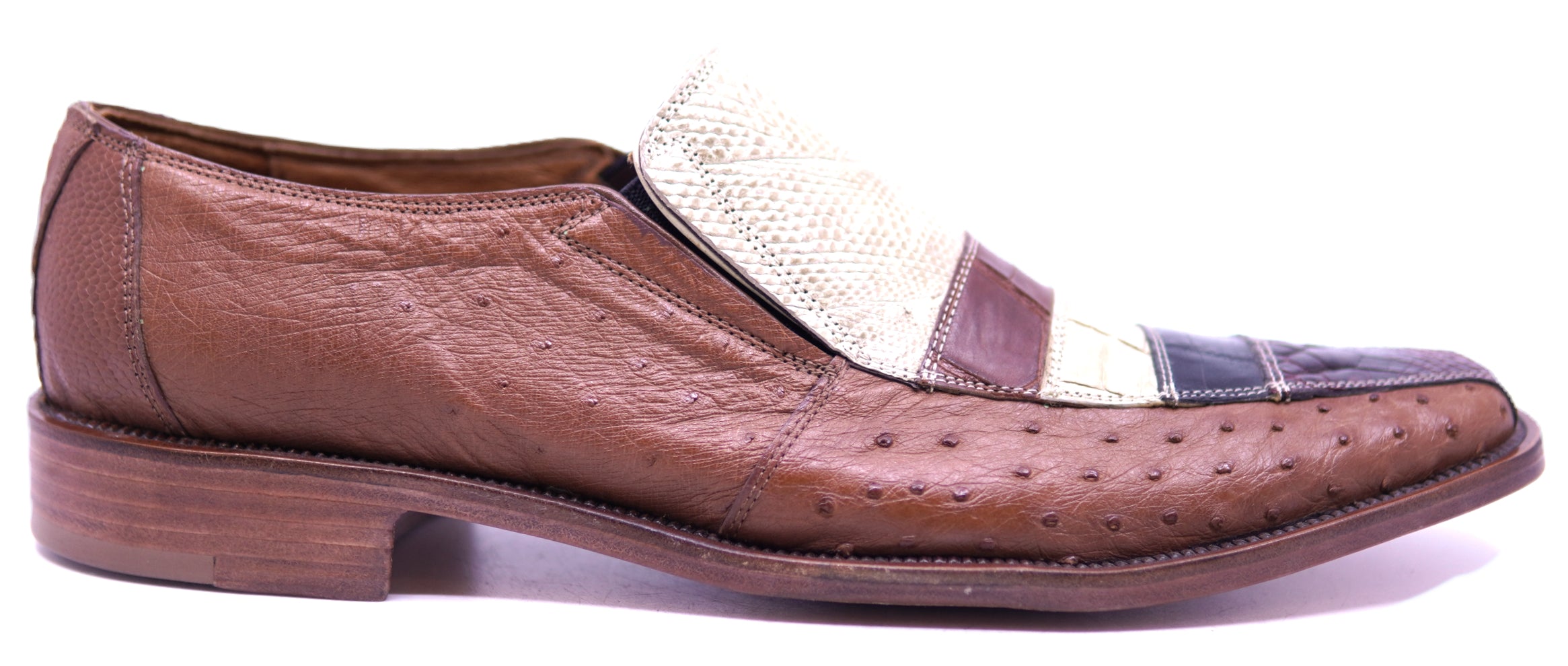 Genuine Ostrich & Alligator Loafer Dress Shoe 12.5-US Men's image 0