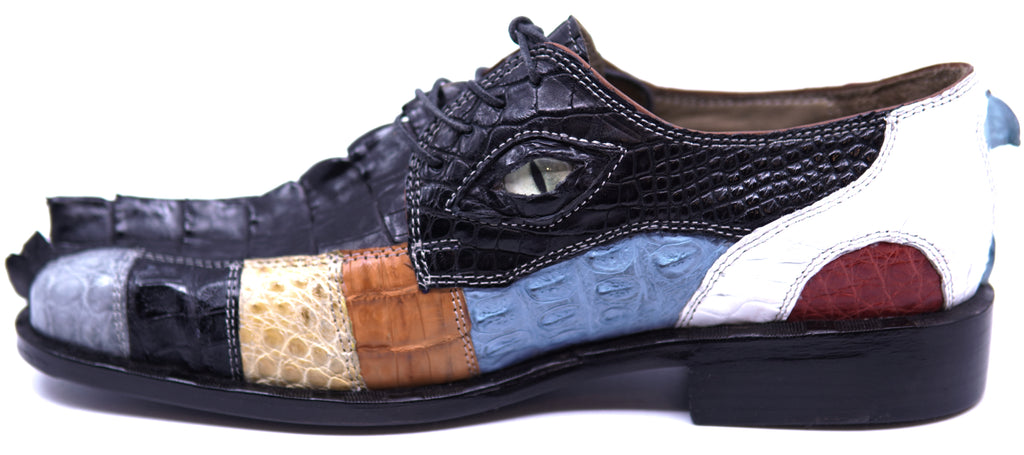 Colorful Crocodile Tail Dress Shoe With eyes image 1