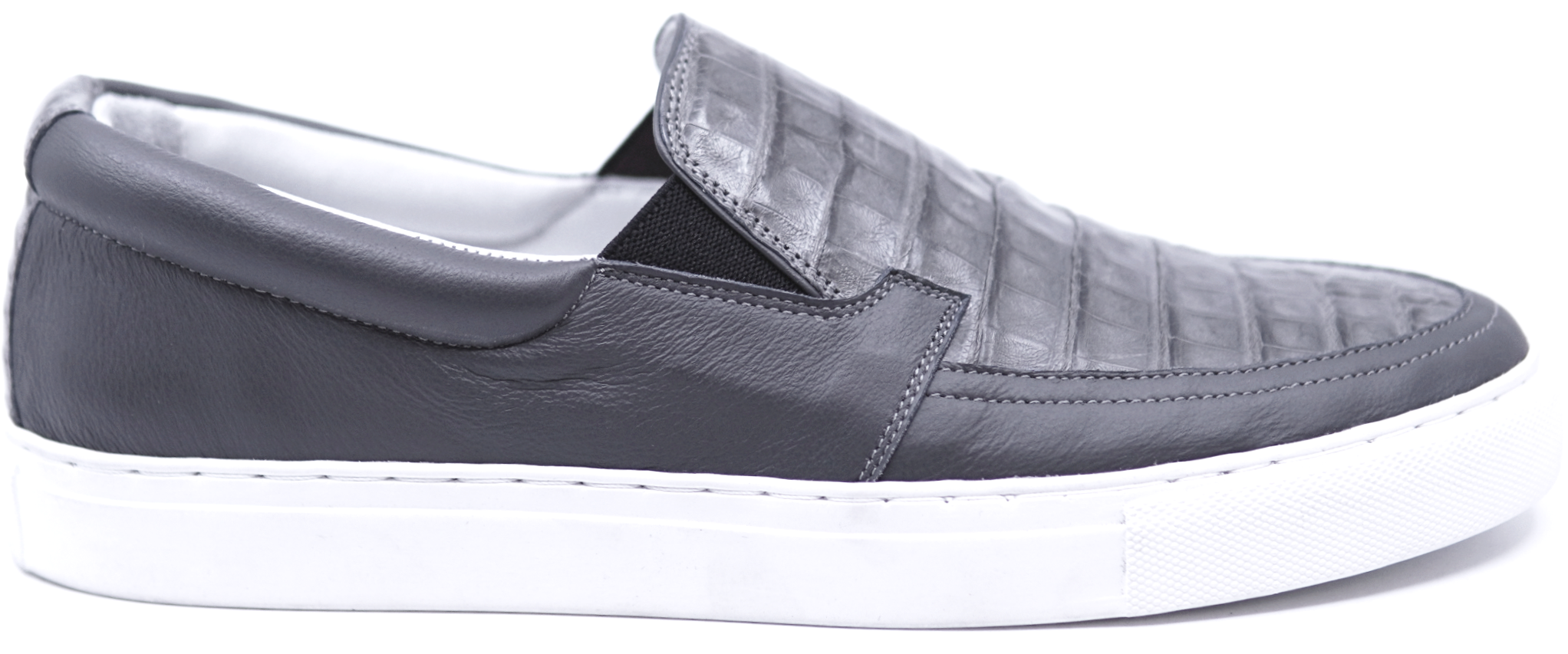 Crocodile & Leather Slip- On Sneaker image 0