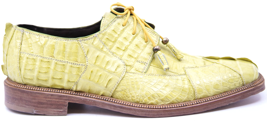 007 Yellow Crocodile Tail Dress Shoe image 0