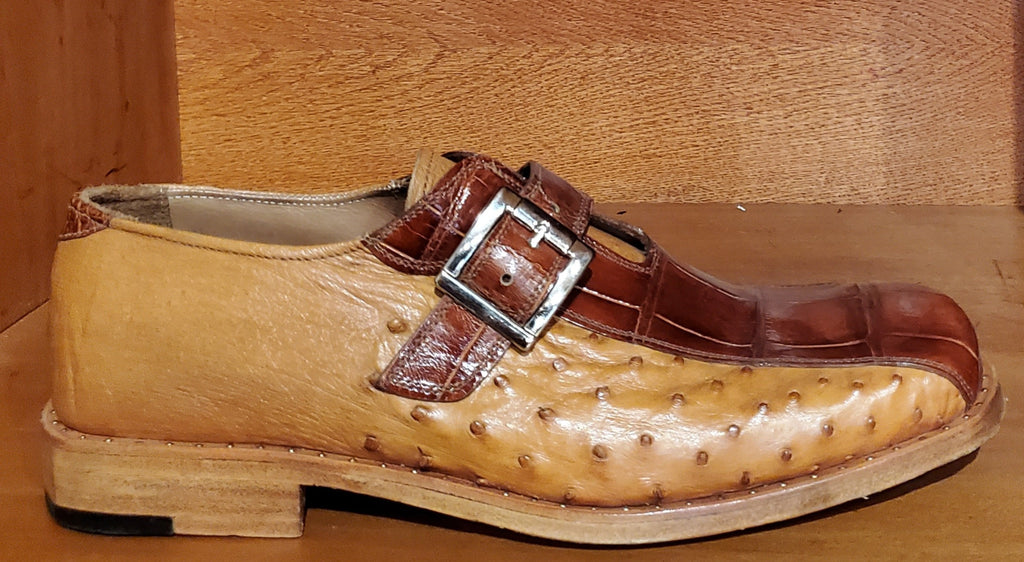Cognac Alligator & Ostrich Dress Shoes US Men's 11 image 0