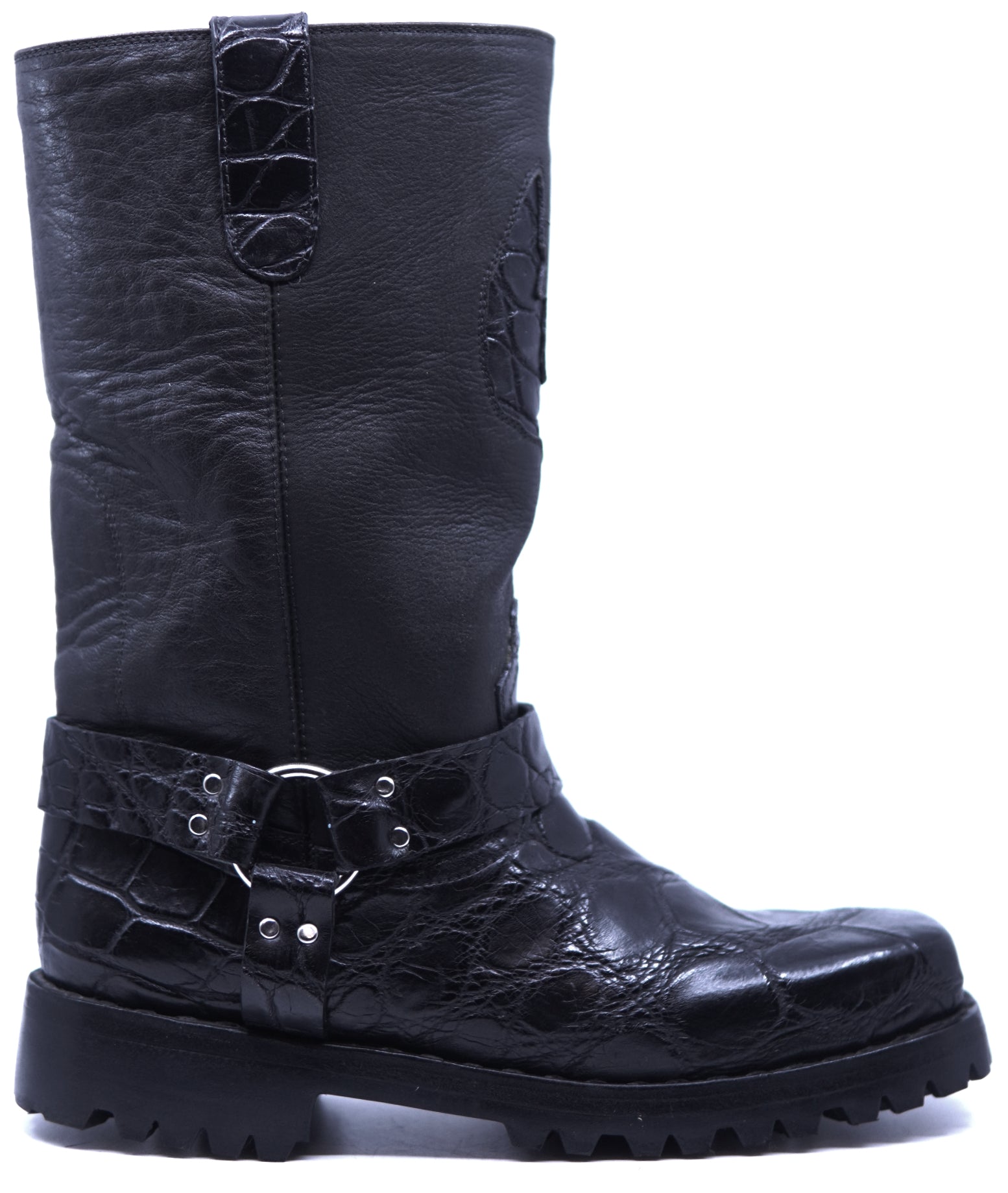 Genuine Alligator Motorcycle Boots image 0