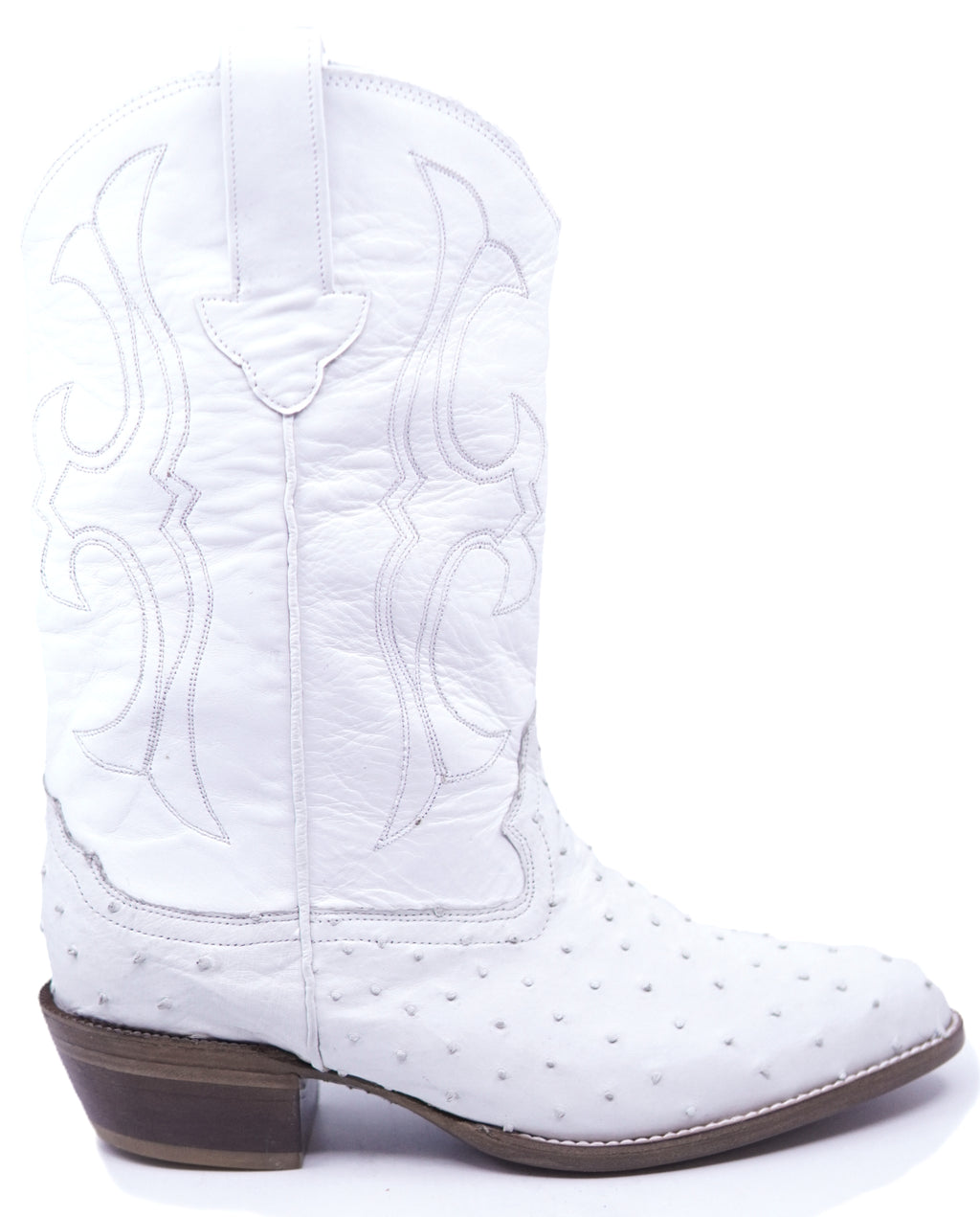 Winter White Ostrich Cowboy Boots image 0