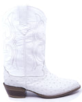 Winter White Ostrich Cowboy Boots image 0
