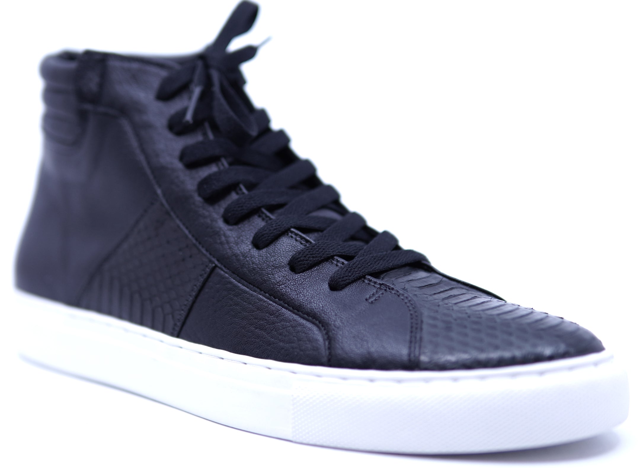Genuine Leather & Python High Top Sneaker 11-US Men's image 2