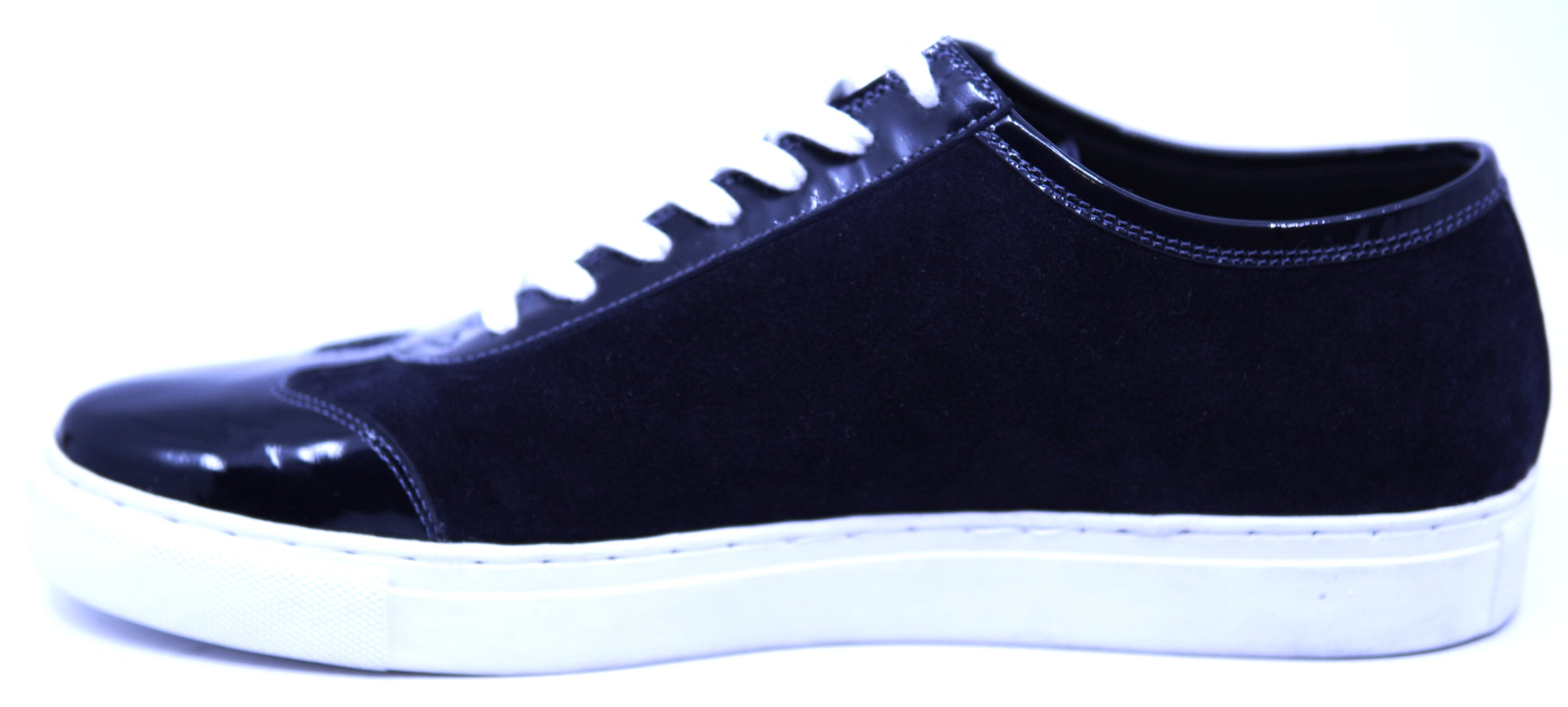 Genuine Patent & Suede Sneakers image 1