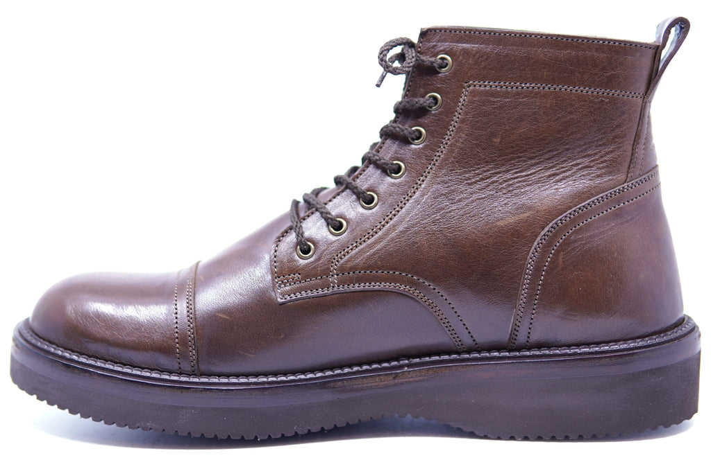 Genuine Full Leather Cap Toe Boots