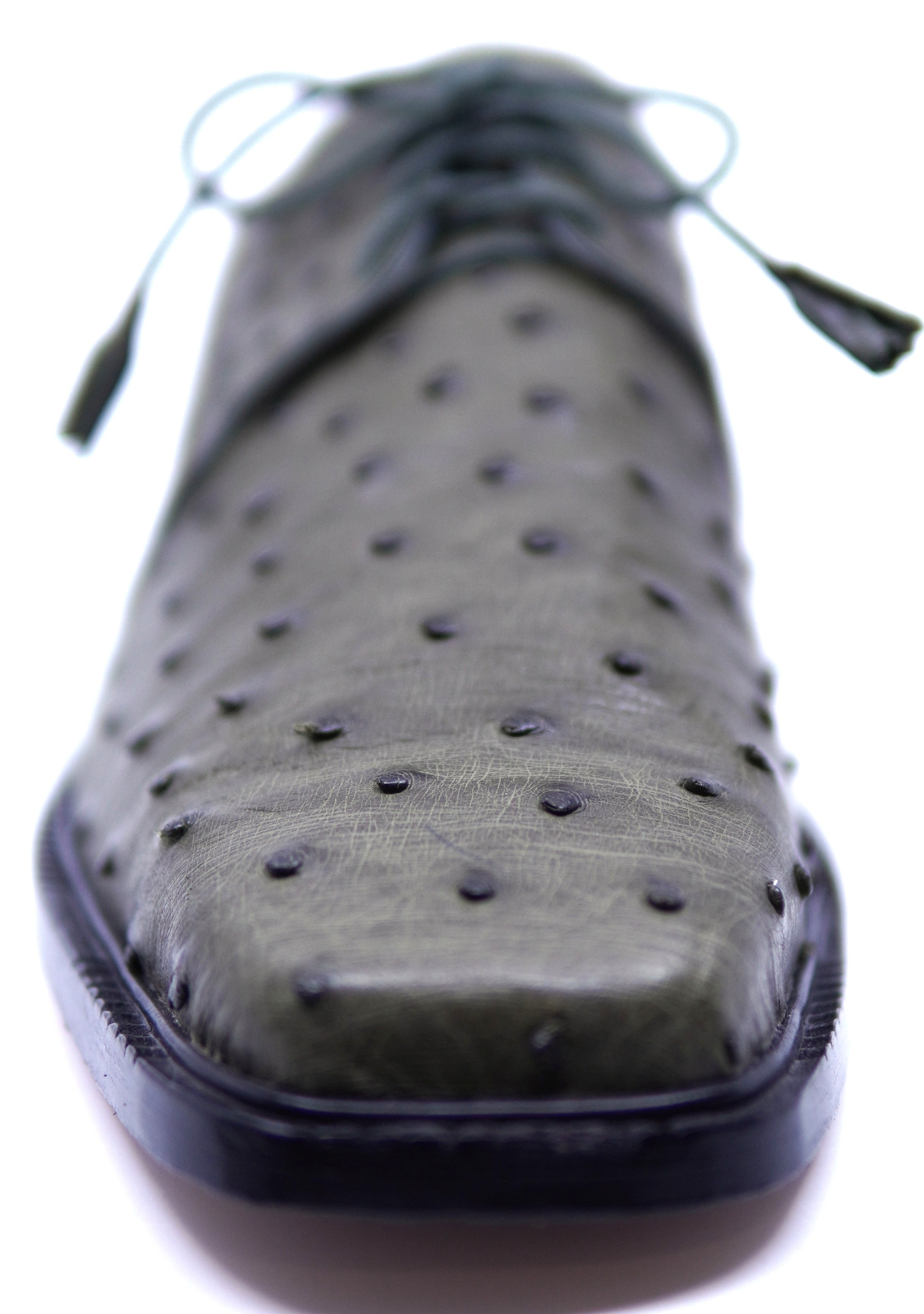 Full Olive Green Ostrich Dress Shoe