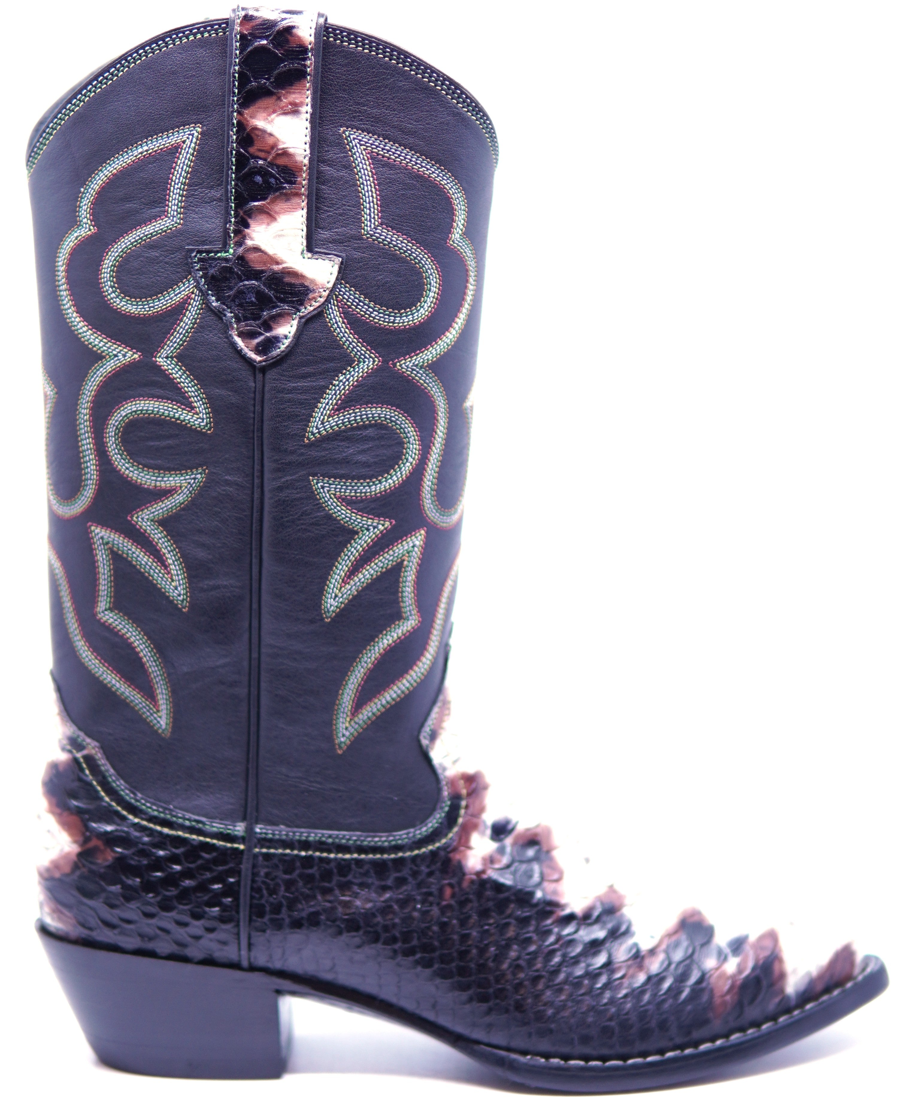 Printed Leather Snakeskin Cowboy Boots