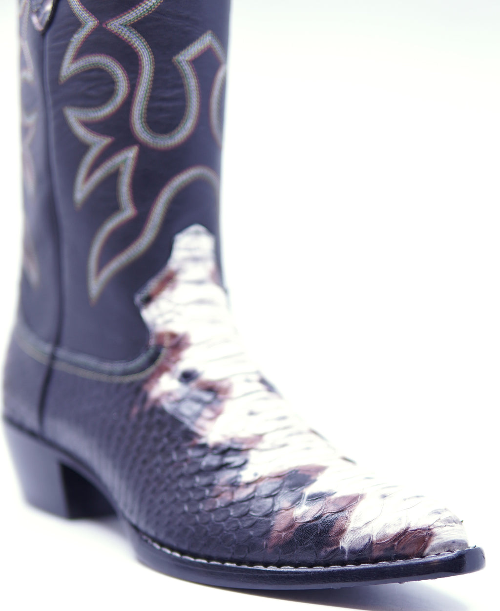 Printed Leather Snakeskin Cowboy Boots