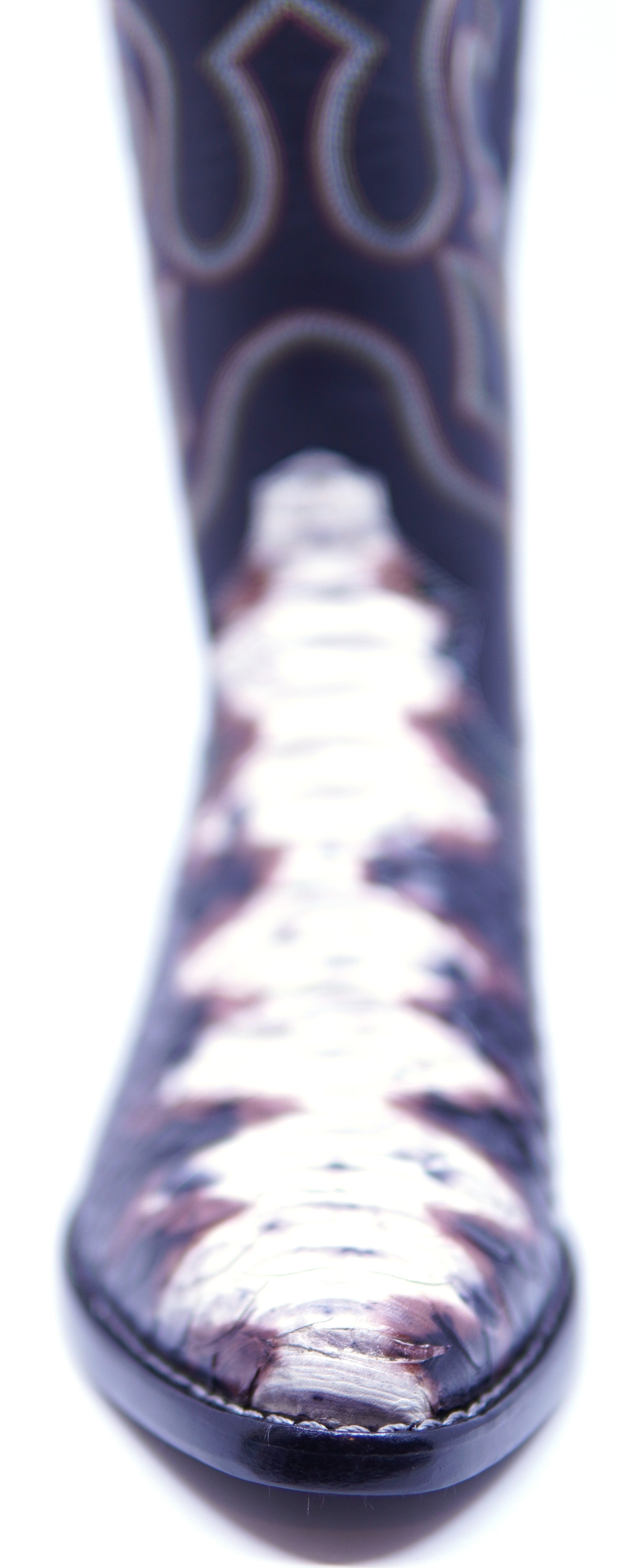 Printed Leather Snakeskin Cowboy Boots