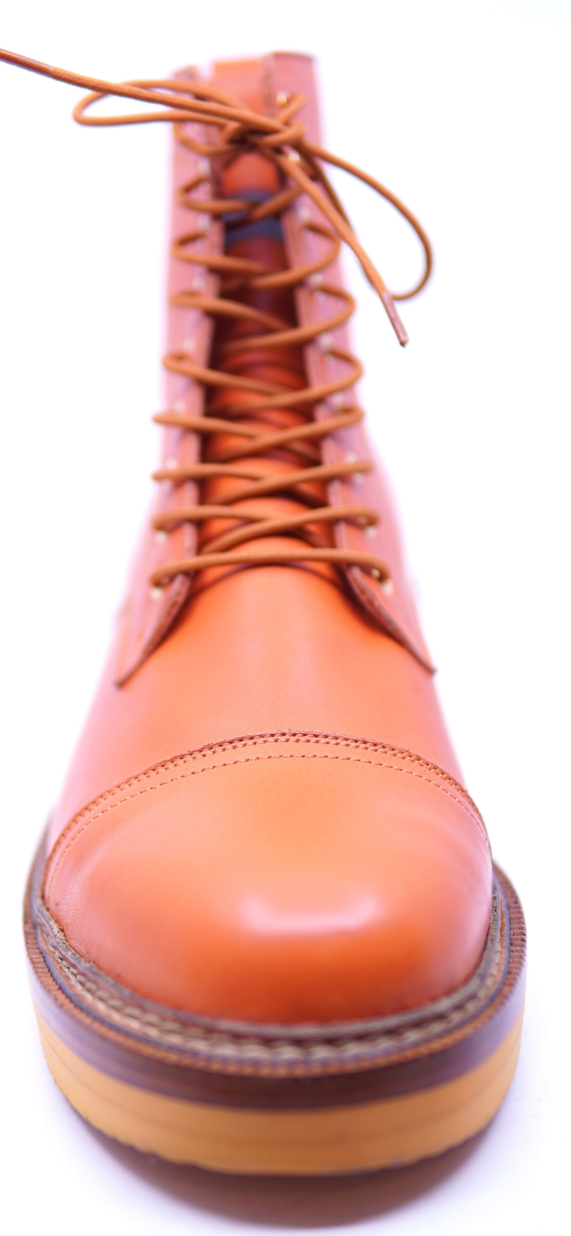 Genuine Leather Cap Toe Boots