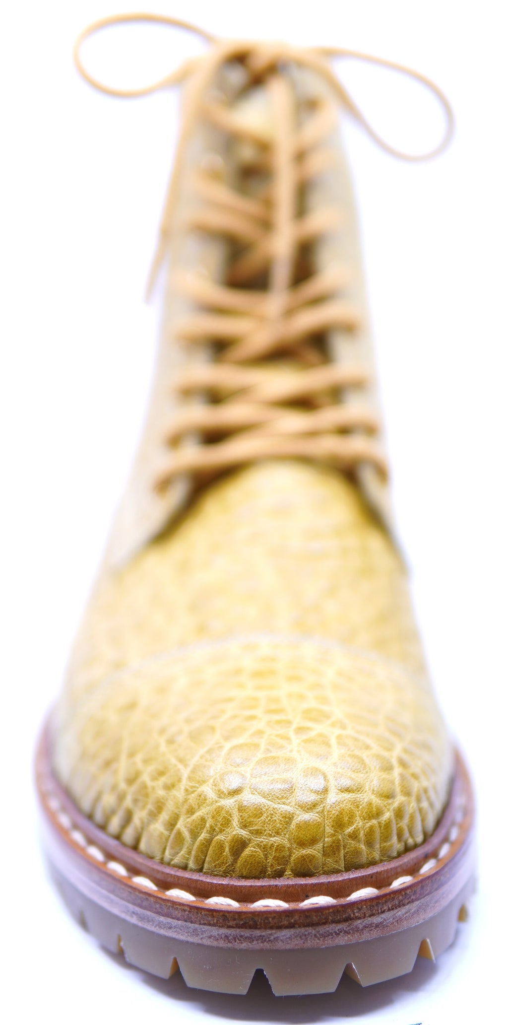 Buffalo Textured Leather Boots Cap Toe