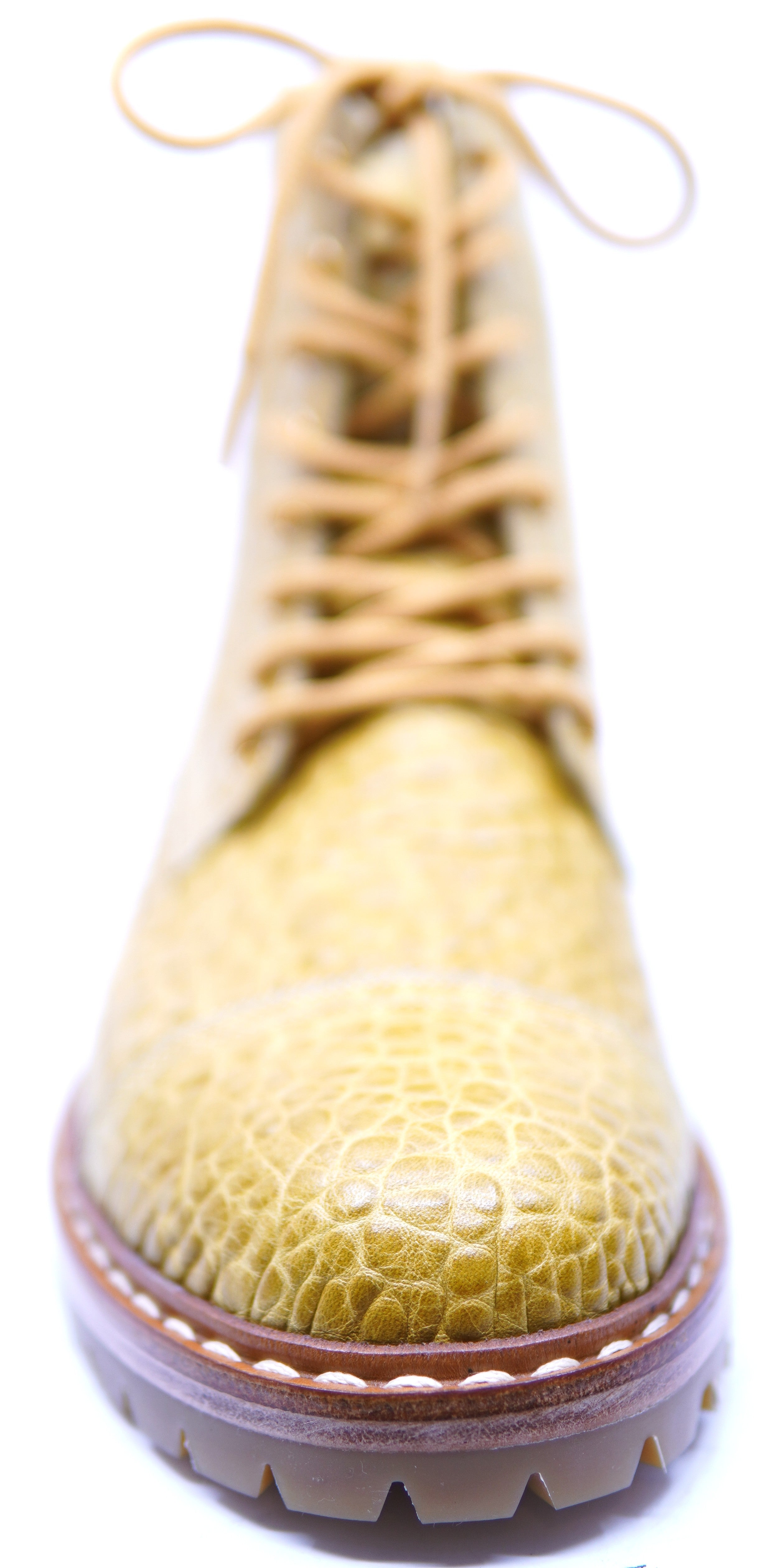 Buffalo Textured Leather Boots Cap Toe