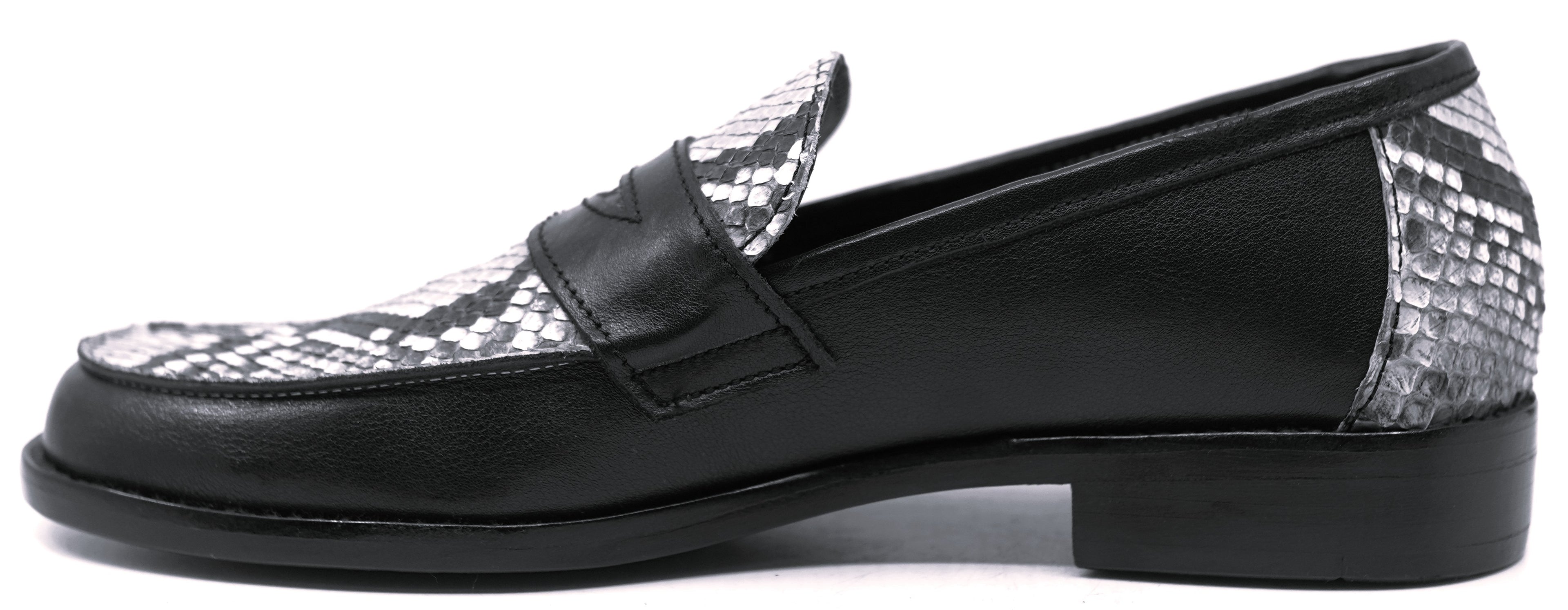 Python & Leather Loafer Dress Shoe