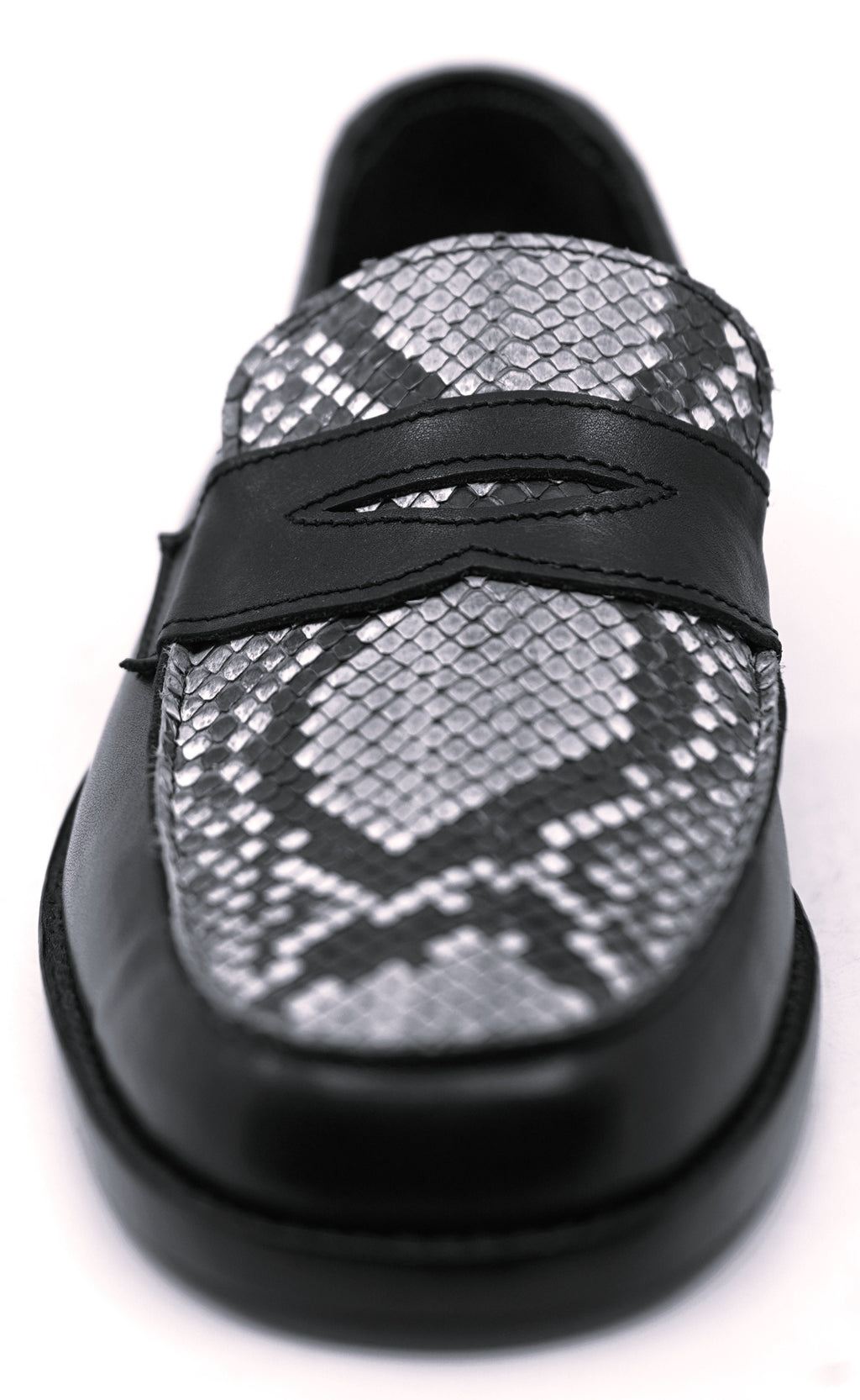 Python & Leather Loafer Dress Shoe