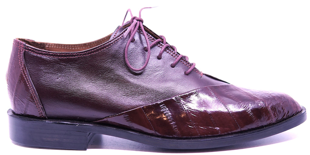 Burgundy Eel & Leather Dress Shoe