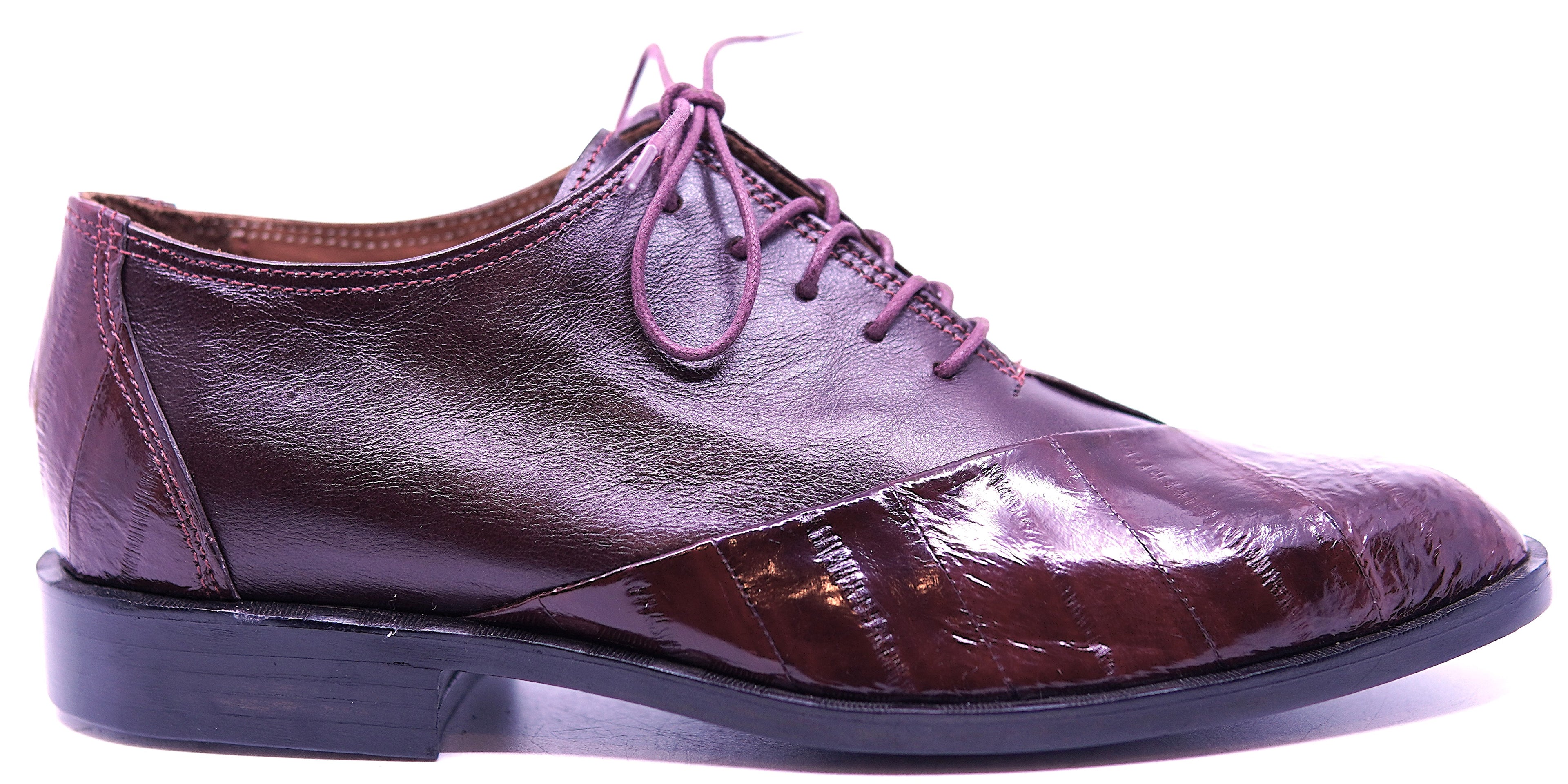 Burgundy Eel & Leather Dress Shoe