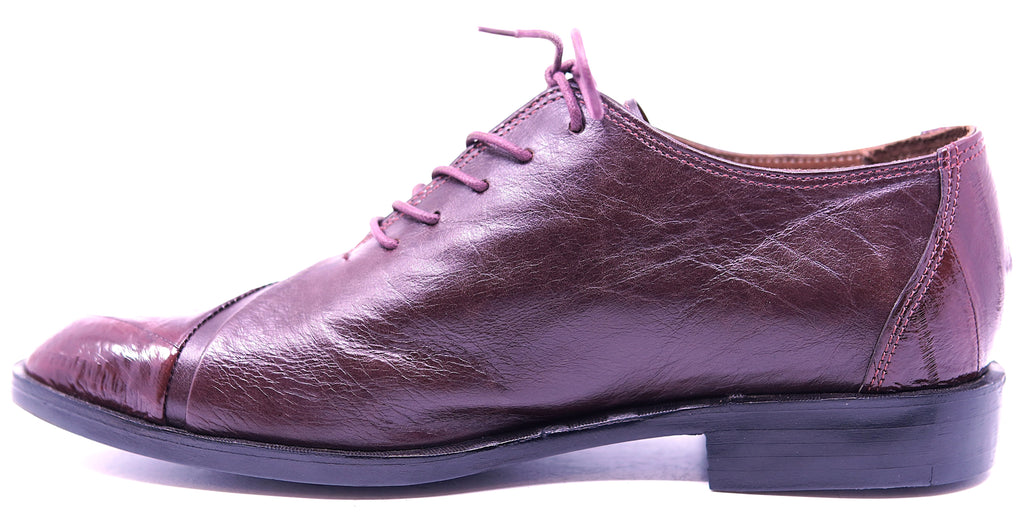 Burgundy Eel & Leather Dress Shoe