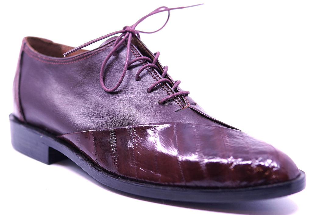 Burgundy Eel & Leather Dress Shoe
