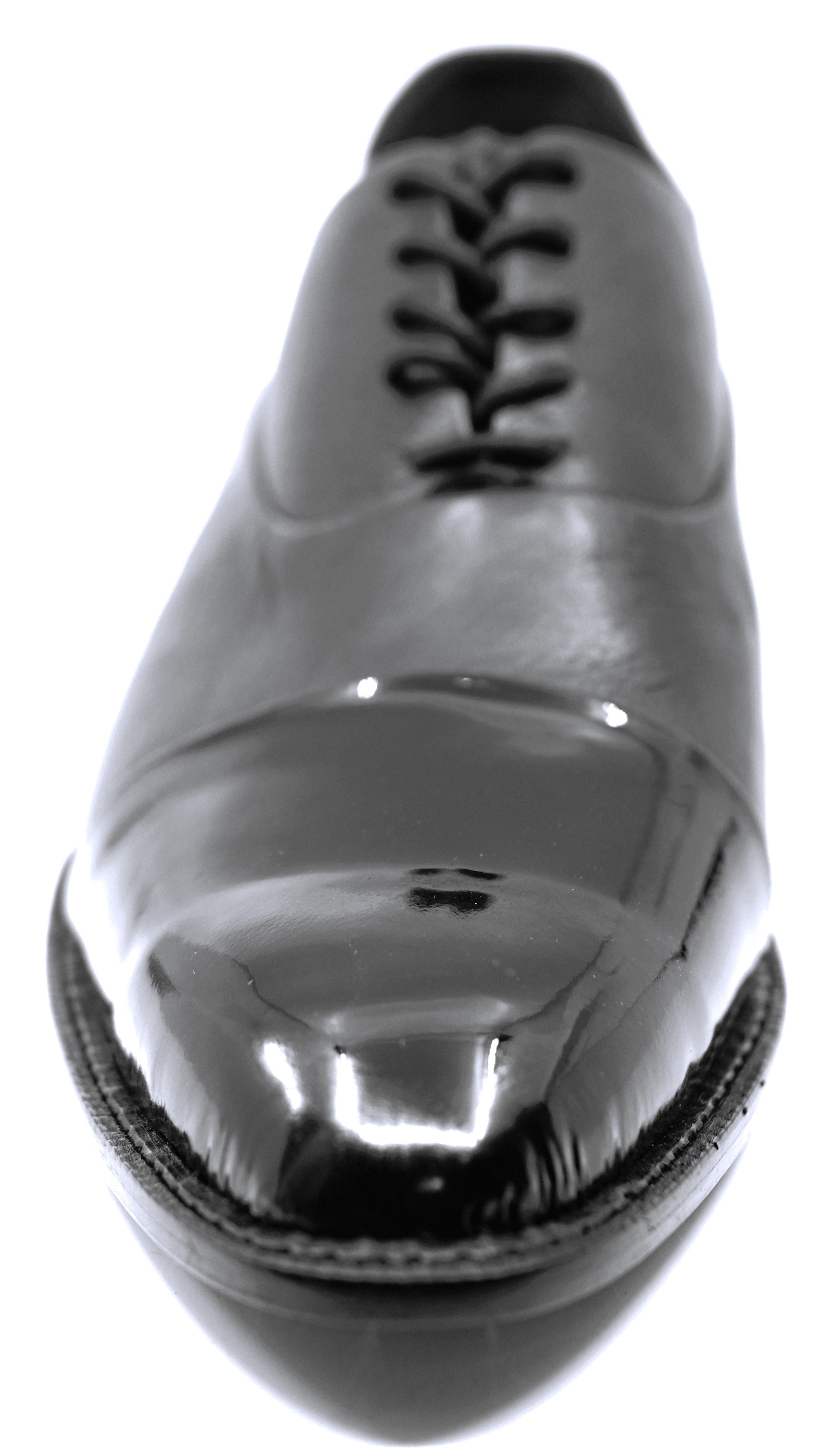 Genuine Leather & Patent Cap Toe Dress Shoe