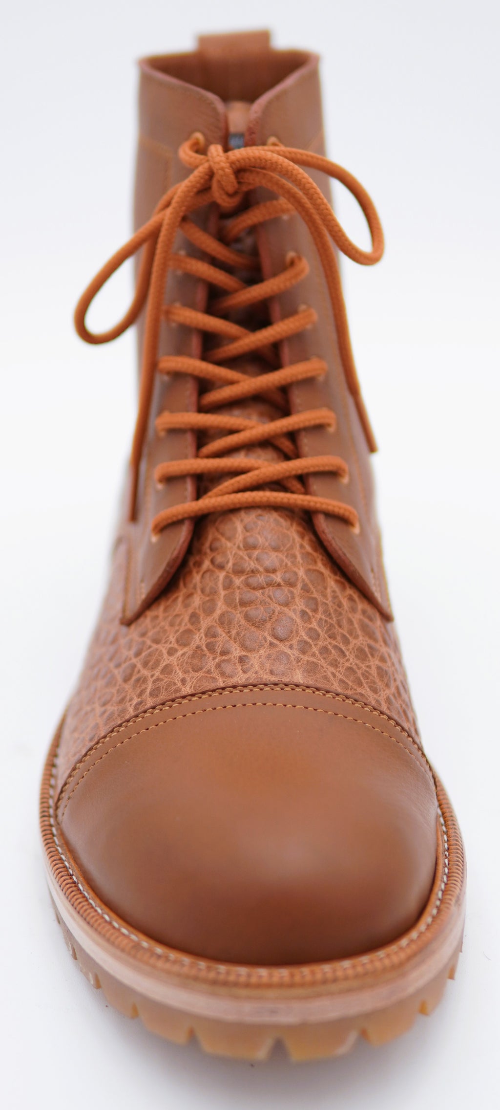 Genuine Buffalo Textured & Leather Cap Toe Boots