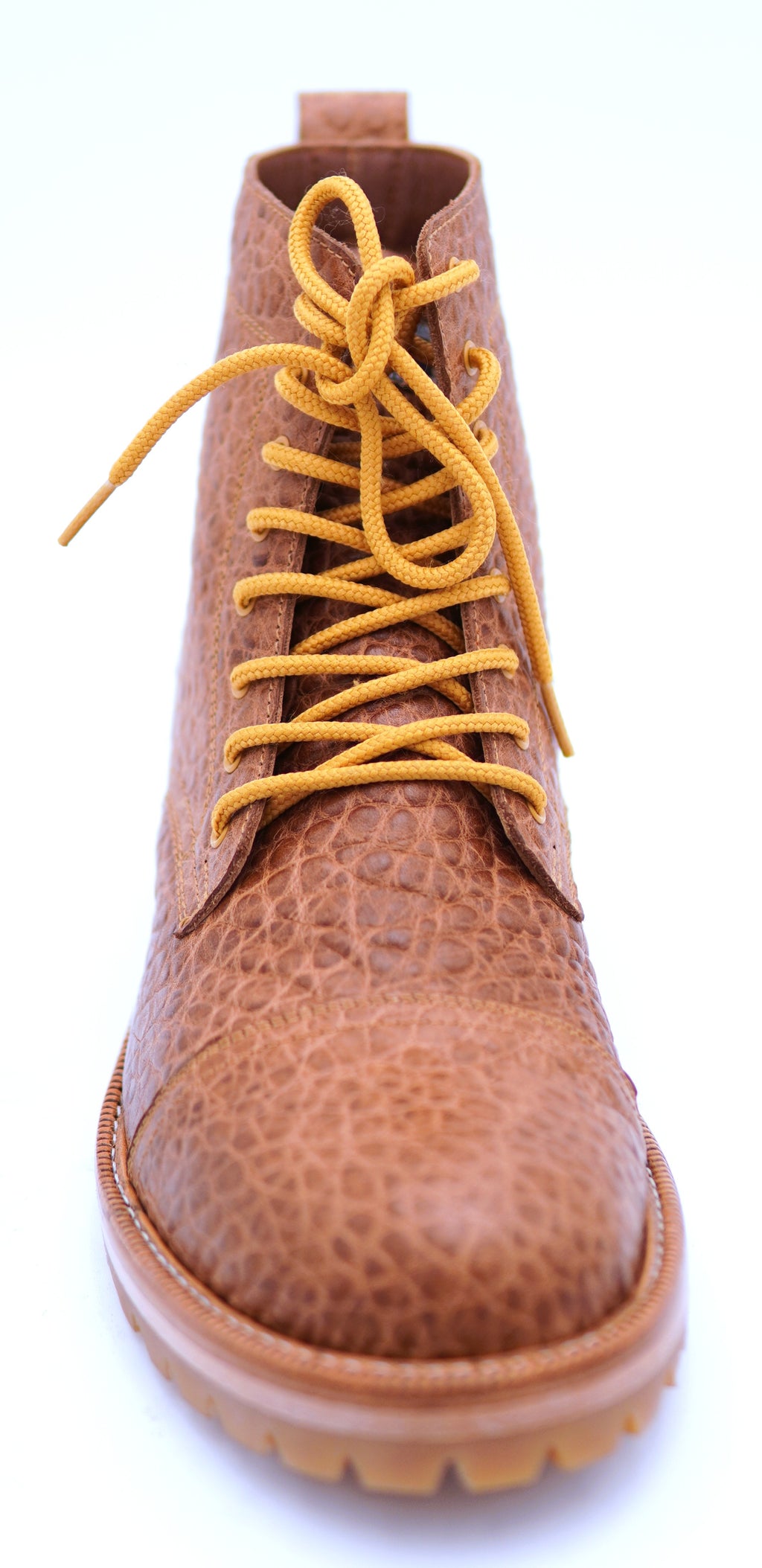 Genuine Buffalo Textured Leather Cap Toe Boots