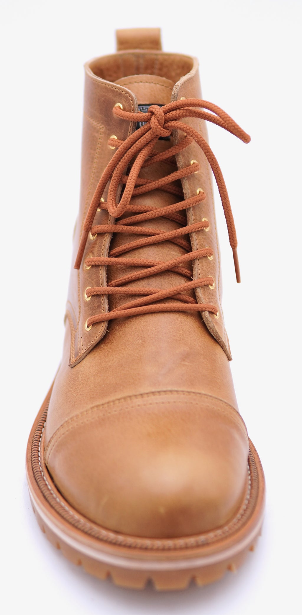 Genuine Leather Cap Toe Boots