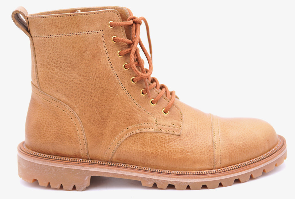 Genuine Leather Cap Toe