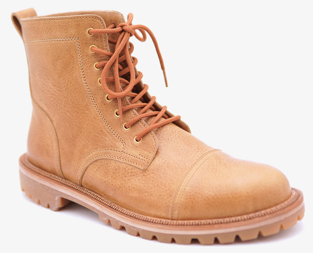 Genuine Leather Cap Toe