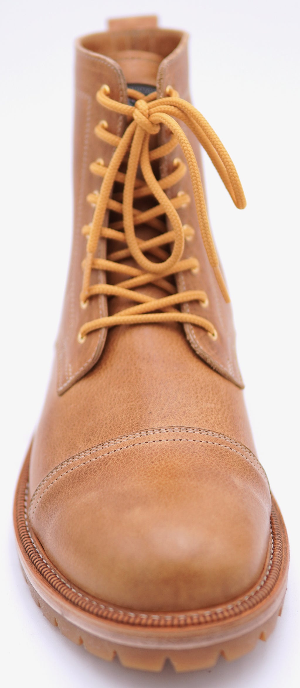 Genuine Leather Cap Toe Boots