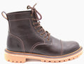 Genuine Leather Cap Toe Boots