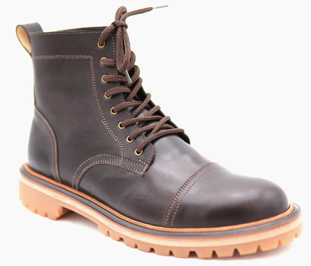 Genuine Leather Cap Toe Boots