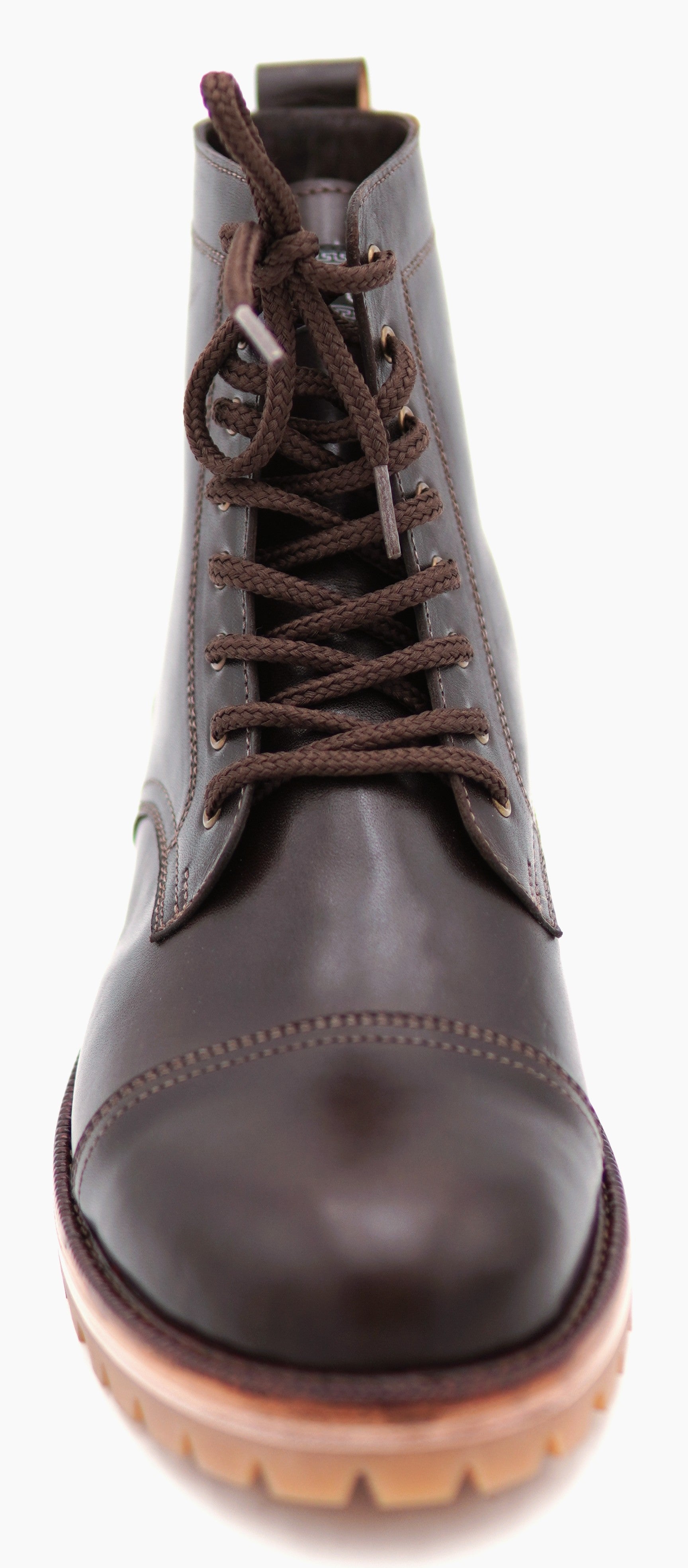 Genuine Leather Cap Toe Boots