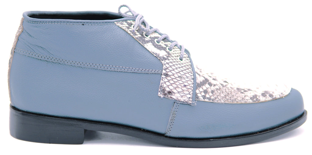 Python & Leather Ankle Boots
