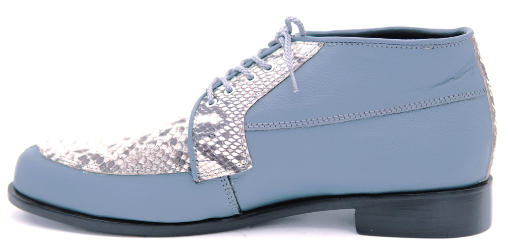Python & Leather Ankle Boots