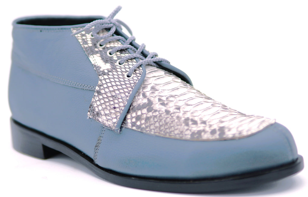 Python & Leather Ankle Boots