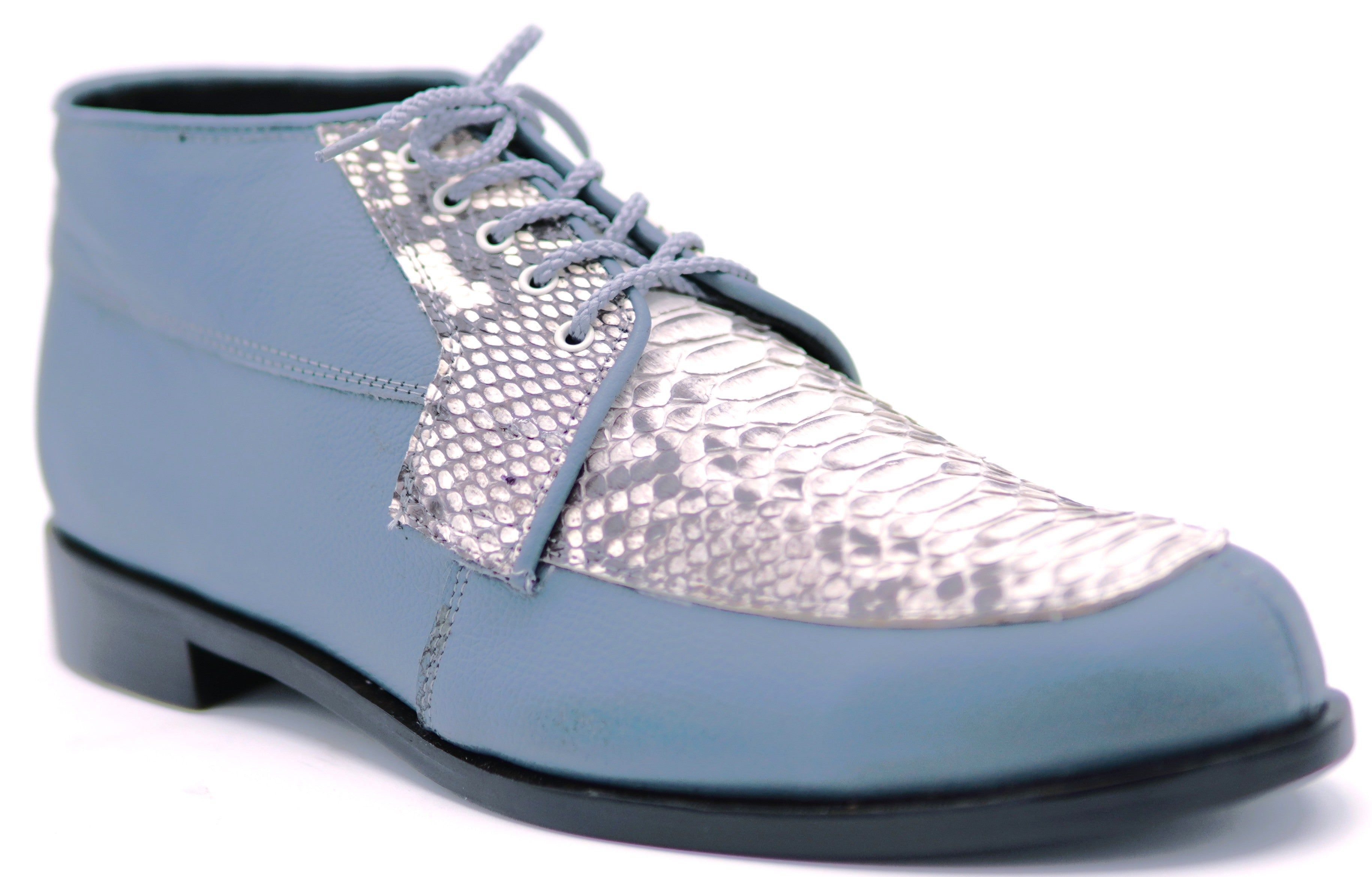 Python & Leather Ankle Boots