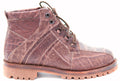 Genuine Alligator & Buffalo Textured Combat Boots