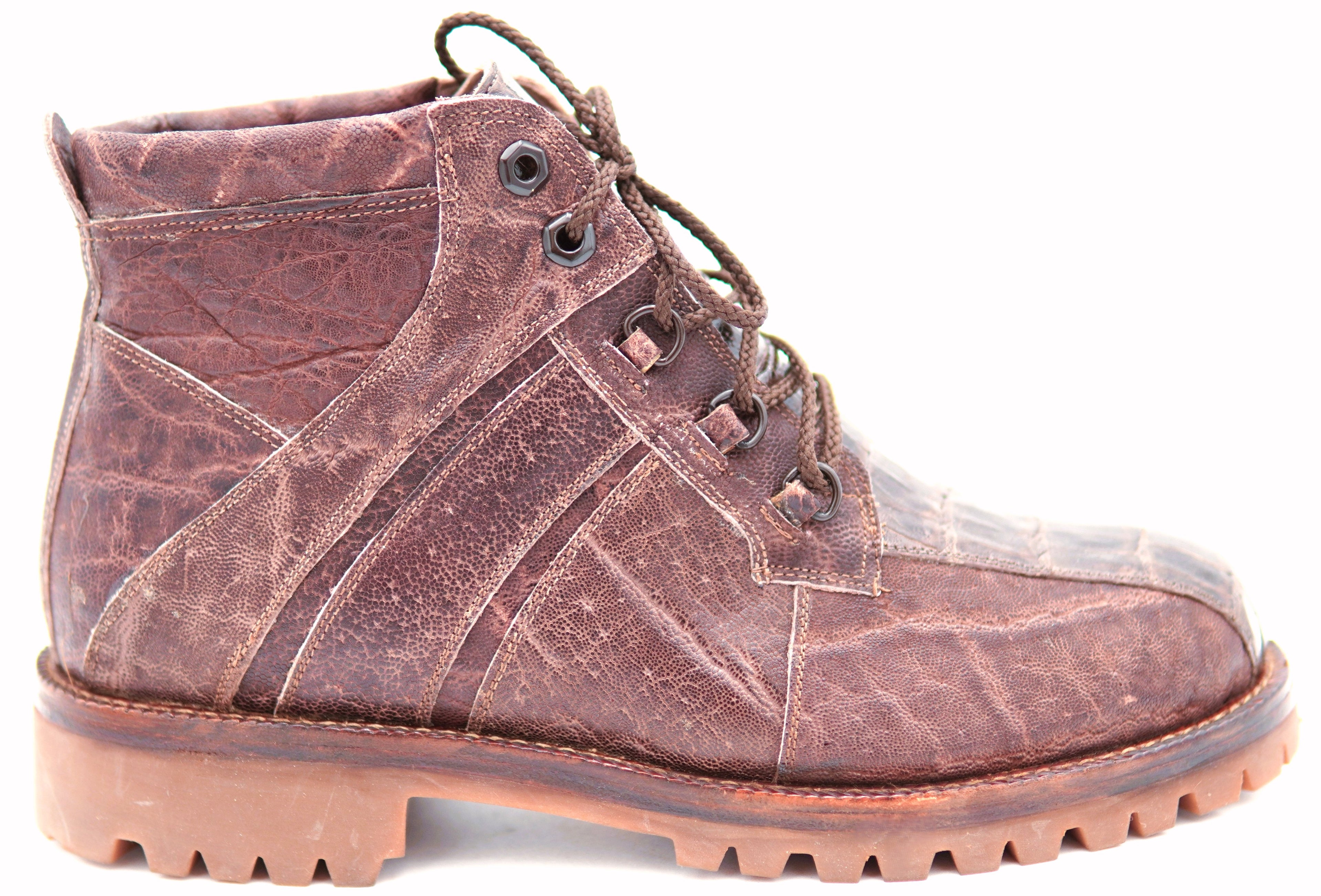 Genuine Alligator & Buffalo Textured Combat Boots
