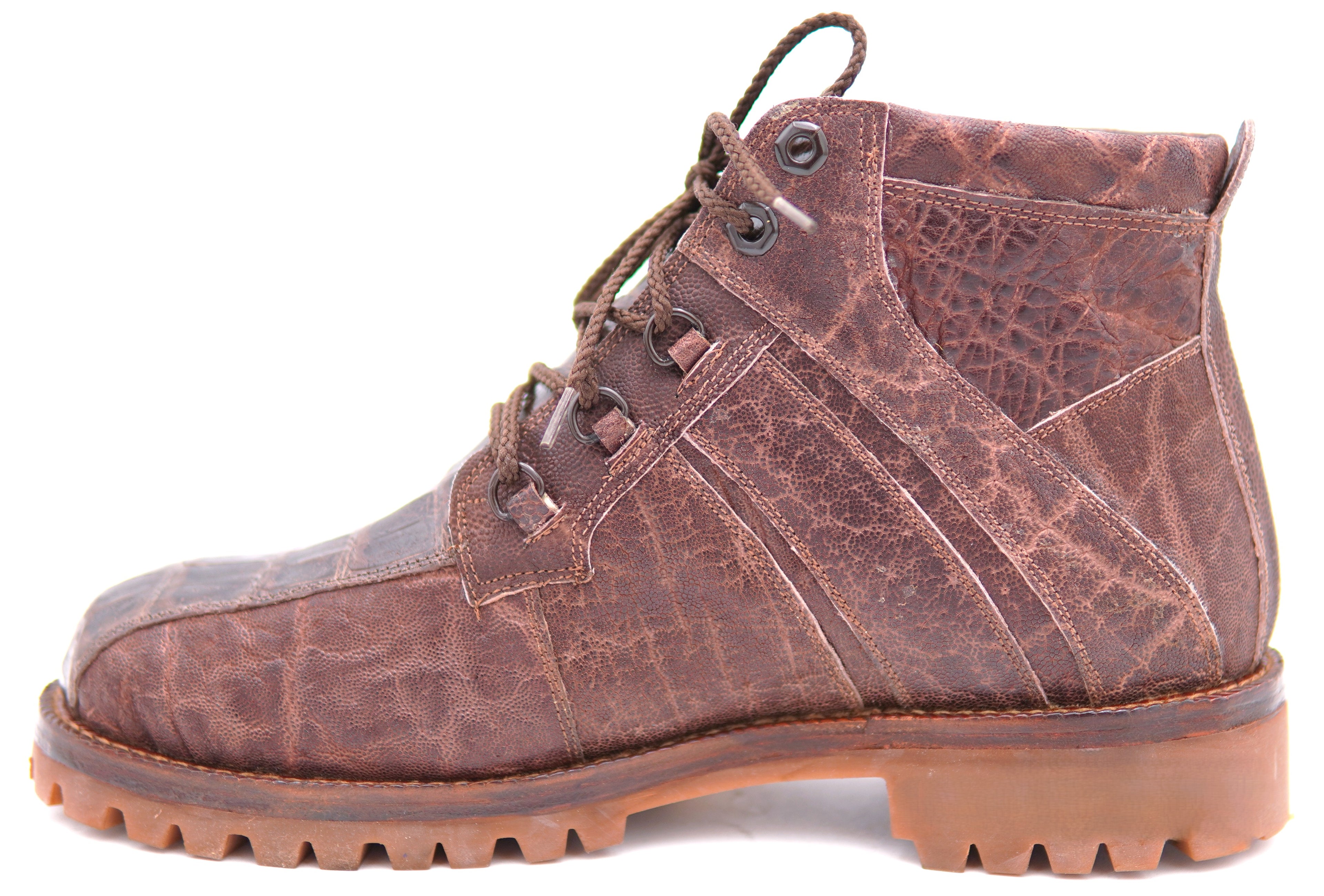Genuine Alligator & Buffalo Textured Combat Boots