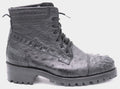 Hornback Caiman & Ostrich Combat Boots