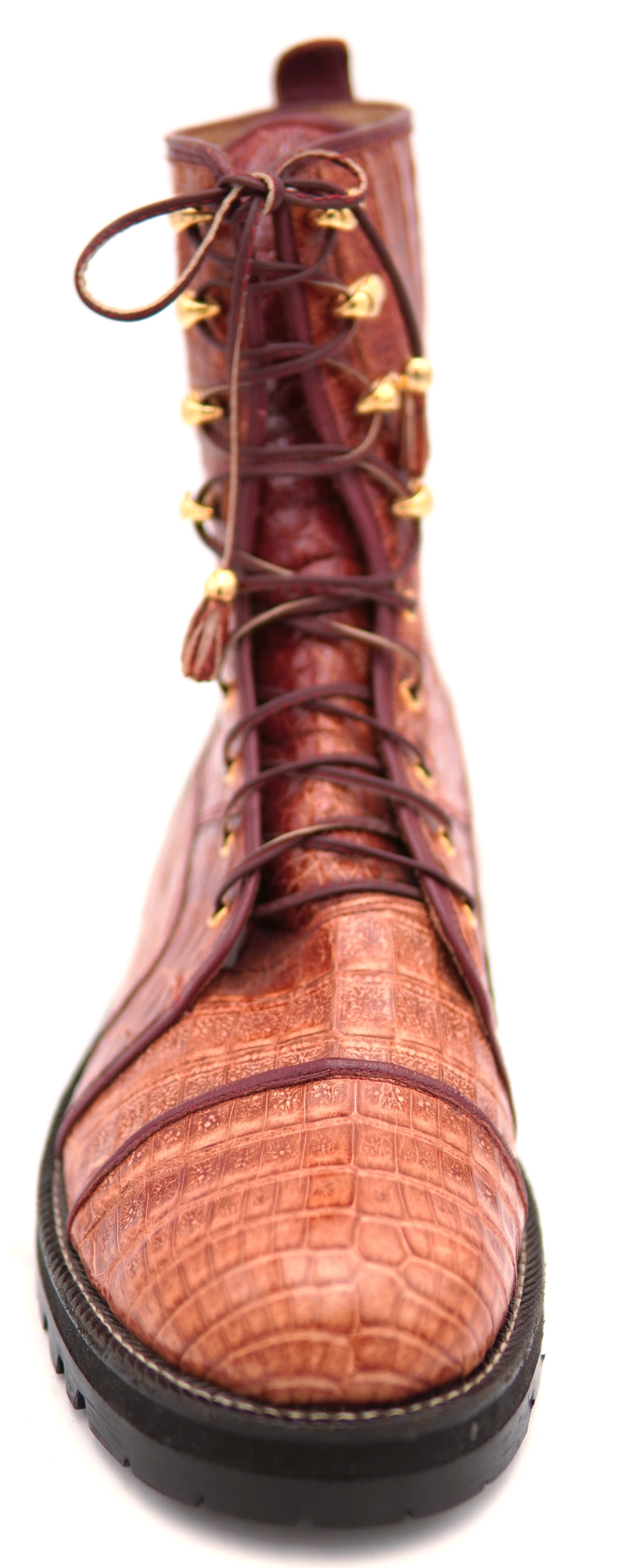 Genuine Full Alligator Belly Combat Boots